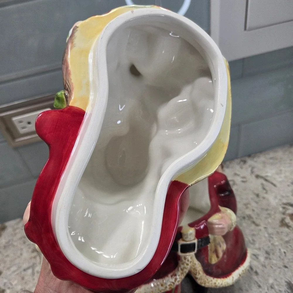 Certified International Enchanted Santa Cookie Jar Susan Winget Christmas Decor